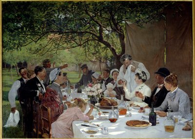 Bruiloftsmaal in Yport door Albert Auguste Fourie