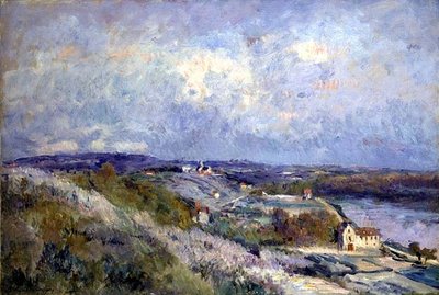 De Heuvels bij Herblay in de Lente door Albert Charles Lebourg