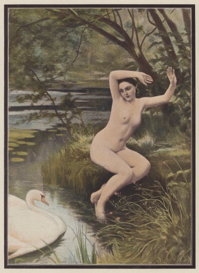 Leda, Spartaanse prinses uit de Griekse mythologie door Albert (after) Aublet