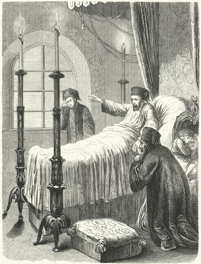Dood van de Ottomaanse sultan Mahmud II door Albert (after) Kretschmer