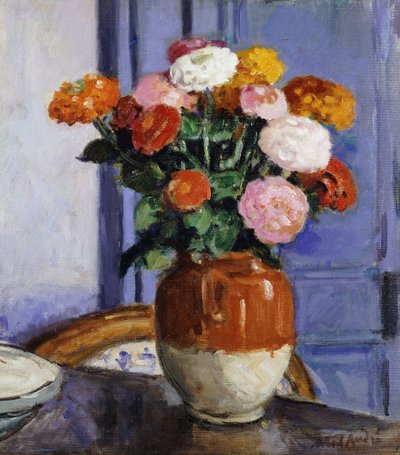 Bouquet of Zinias; Bouquet de Zinias door Albert Andre