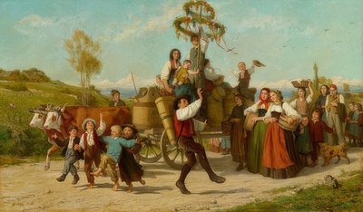 Het wijnfeest door Albert Anker