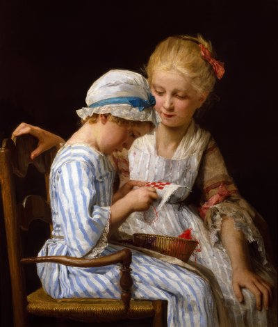 De borduursters door Albert Anker