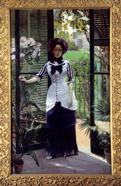 In de serre, schilderij door Albert Bartholome (1848-1928), 1881 door Albert Bartholomé