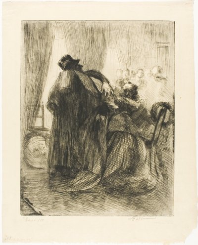 Rouwverwerking, plaat vijf van Woman door Albert Besnard