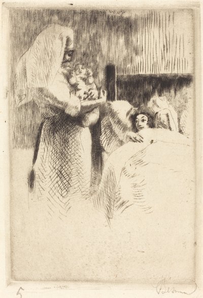 Geboorteaankondiging voor Anne-Élisabeth Besnard door Albert Besnard