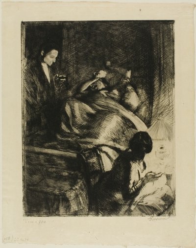 Levering, plaat drie van Vrouw door Albert Besnard