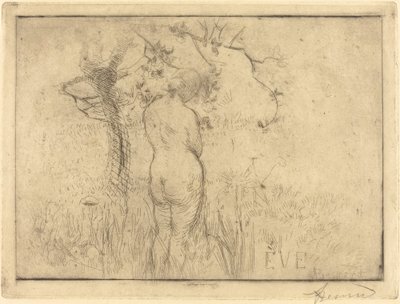 Eva voor de appelboom door Albert Besnard