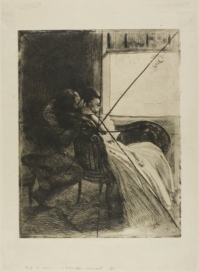 Flirt, plaat zes van Woman door Albert Besnard