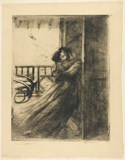 Liefs, plaat twee van Vrouw door Albert Besnard