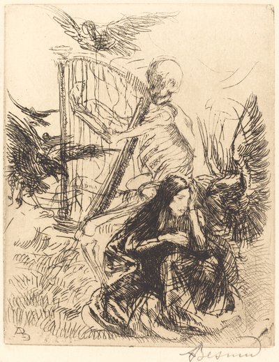 Muzikant door Albert Besnard