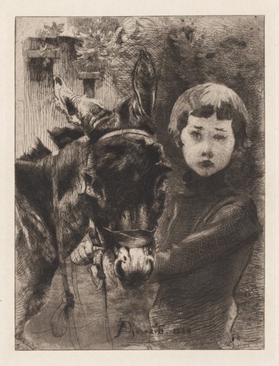 Robert Besnard en zijn ezel door Albert Besnard