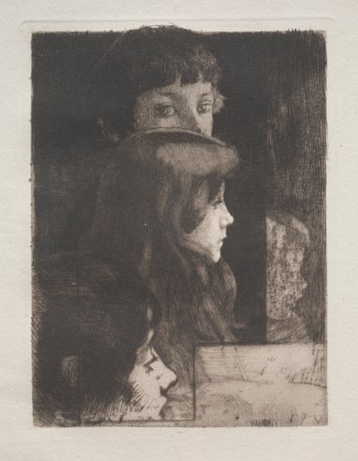 Studie van hoofden door Albert Besnard