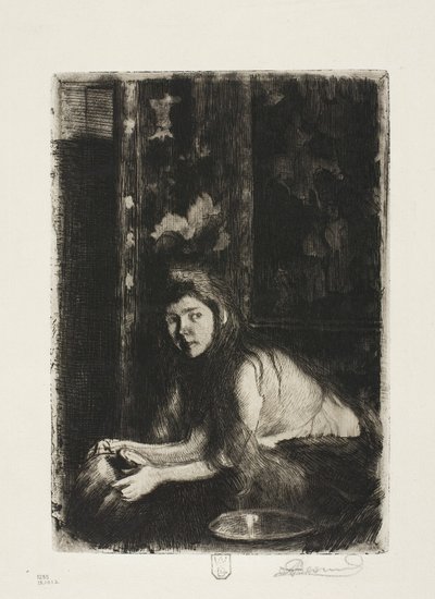 Vrouw met een Vaas door Albert Besnard