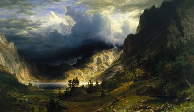 Een storm in de Rocky Mountains, Mt. Rosalie door Albert Bierstadt