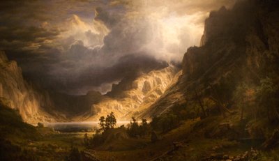 Een storm in de Rocky Mountains, Mt. Rosalie door Albert Bierstadt