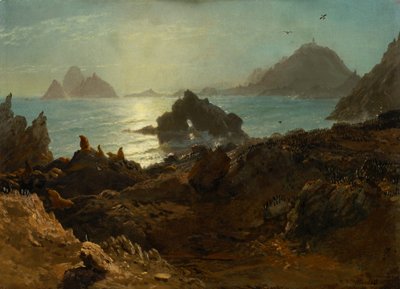 Faeralloneilanden, Stille Oceaan, Californië door Albert Bierstadt