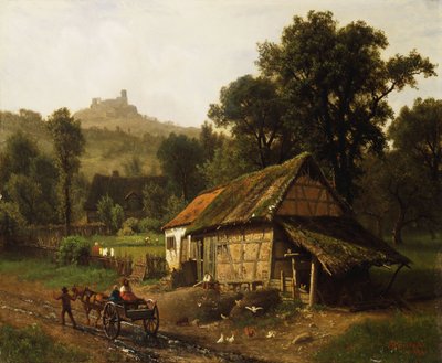 In de Voorheuvels, 1861 door Albert Bierstadt