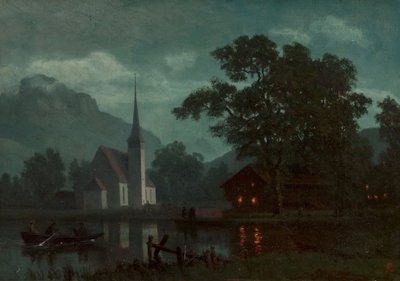 Vierwoudstedenmeer, Zwitserland door Albert Bierstadt