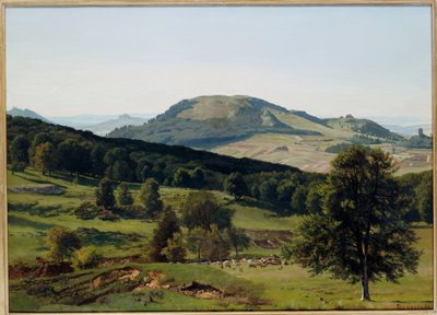 Landschap - Heuvel en Dal door Albert Bierstadt