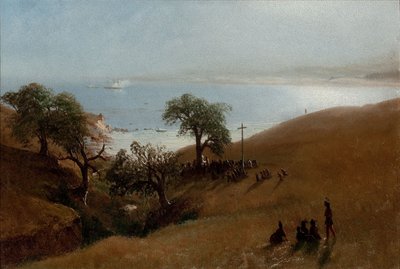 Monterey, Californië (Studie voor toegang tot Monterey) door Albert Bierstadt