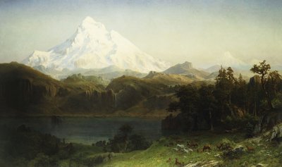 Mount Hood in Oregon door Albert Bierstadt