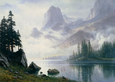 Berg uit de Mist door Albert Bierstadt