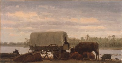 Middagpauze aan de Platte door Albert Bierstadt
