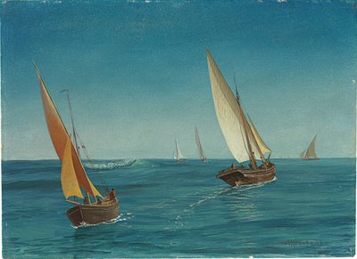 Aan de Middellandse Zee door Albert Bierstadt
