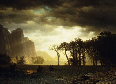 Voorbijgaande storm in Yosemite, 1865 door Albert Bierstadt