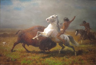 Studie voor "The Last of the Buffalo door Albert Bierstadt