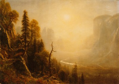 Studie voor Yosemite Valley, Glacier Point Trail door Albert Bierstadt