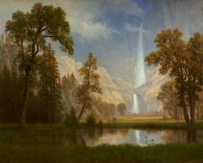 Yosemite watervallen door Albert Bierstadt