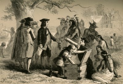 Verdrag van Penn met de Indianen, 1877 door Albert Bobbett