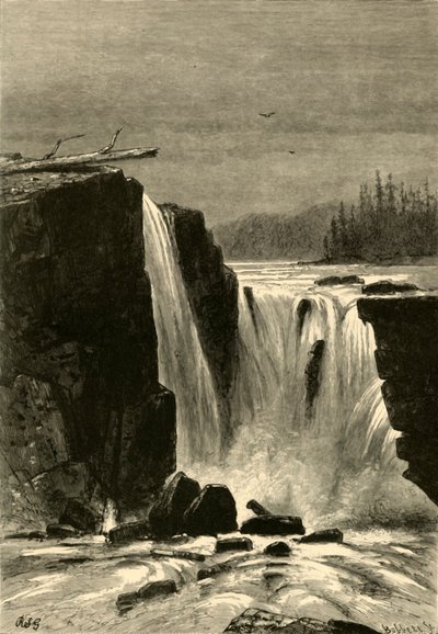 Zuidzijde van Willamette Falls, 1872 door Albert Bobbett