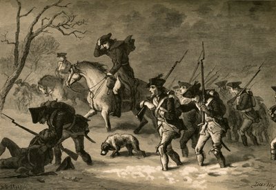 De mars van Valley Forge, 1877 door Albert Bobbett