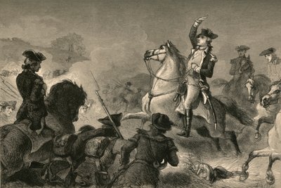 Washington bij Monmouth, 1877 door Albert Bobbett