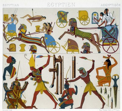 Reproductie van Egyptische fresco