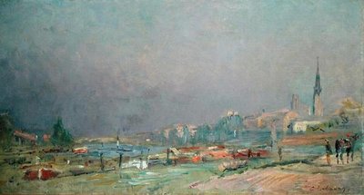 Aan de Rivieroever door Albert Charles Lebourg