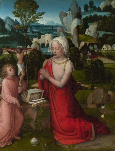 De Magdalena in een landschap door Albert Cornelis