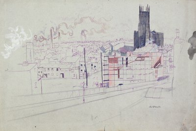 Industriële Stad (Leeds) door Albert Daniel Rutherston