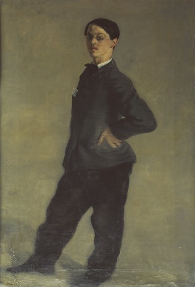 Zelfportret van de kunstenaar op 16-jarige leeftijd door Albert Daniel Rutherston