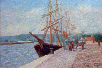 Quai de Lesseps – Rouen door Albert Dubois Pillet