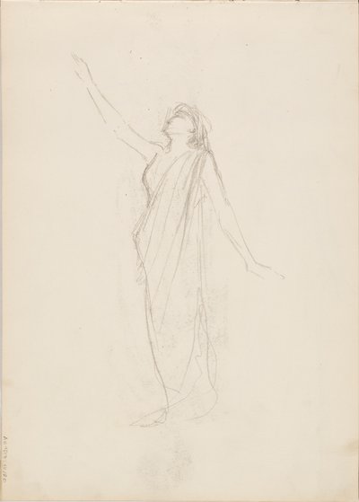 Aino Ackté als Alcestis, schets door Albert Edelfelt