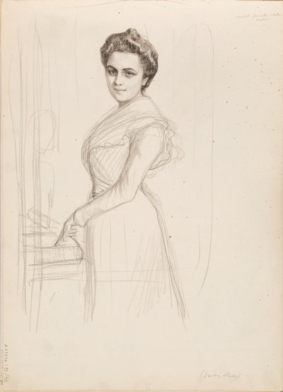 Camille Vallery-Radot, schets voor portret door Albert Edelfelt