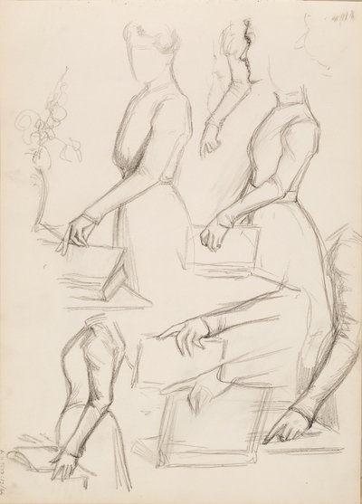 Camille Vallery-Radot, schets voor portret door Albert Edelfelt