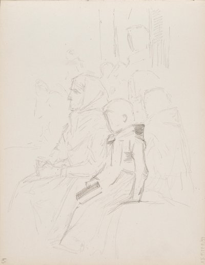 Kerkdienst in Uusimaa Archipel, schets door Albert Edelfelt