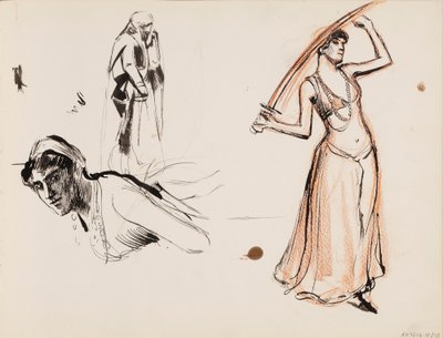 Drie vrouwelijke personages door Albert Edelfelt