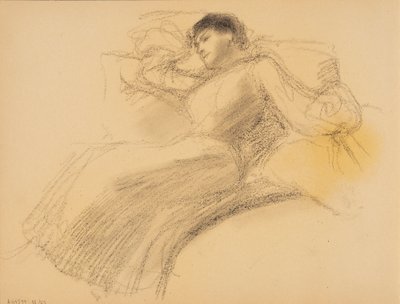 Rustende vrouw door Albert Edelfelt