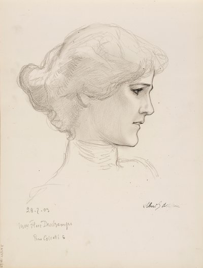 Mevrouw Flore Deschamps door Albert Edelfelt